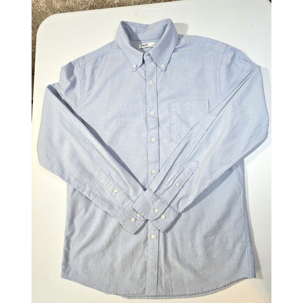 Sonoma Shirt, Men's Size Medium, Blue, Long Sleeve, Button Up Shirt Casual